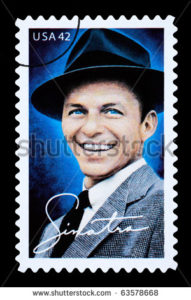 "Francobollo commemorativo di Sinatra".